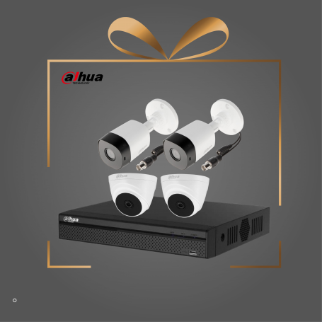 Pack vidéosurveillance Dahua de 4 Caméras HD 2 MP IR