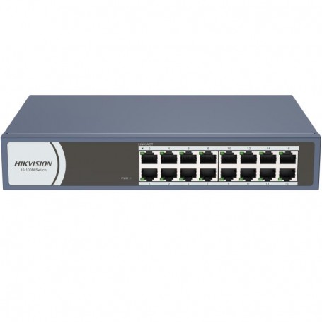 SWITCHEUR RESEAUX HIKVISION 16 PORTS 10/100MBPS DS-3E0116R-O