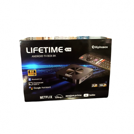 BOX ANDROID ALPHABOX LIFETIME 2 GO - 16 GO 8K