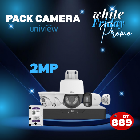 PACK 4 CAMERAS HD UNIVIEW COLOR HUNTER 2MP