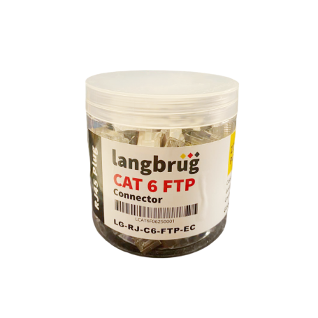 LOT DE 100 CONNECTEURS FTP CAT6 METAL LG-RJ-C6-FTP-EC