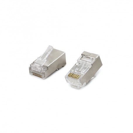 LOT DE 100 CONNECTEURS FTP CAT6A METAL LG-RJ-C6-FTP-NB