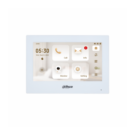 MONITEUR INTERIEUR IP ET WIFI DAHUA VTH2621G-WP