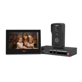 KIT VIDEOPHONE IP DAHUA (ECRAN+PLAQUE DE RUE+SWITCHEUR)REF KTP03PRO