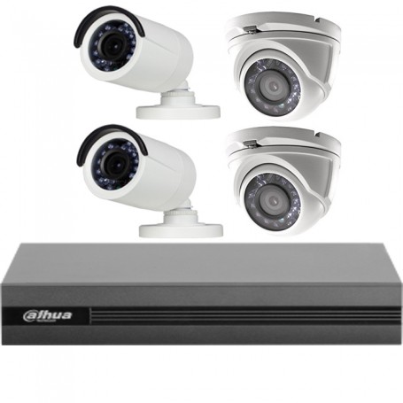 KIT VIDÉOSURVEILLANCE 2 MP – DVR 4 CANAUX + 4 CAMÉRAS 2MP